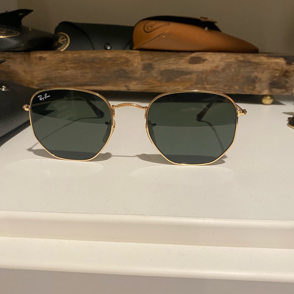 NEVER WORN Ray-Ban hexagonal flat lenses sunglasses